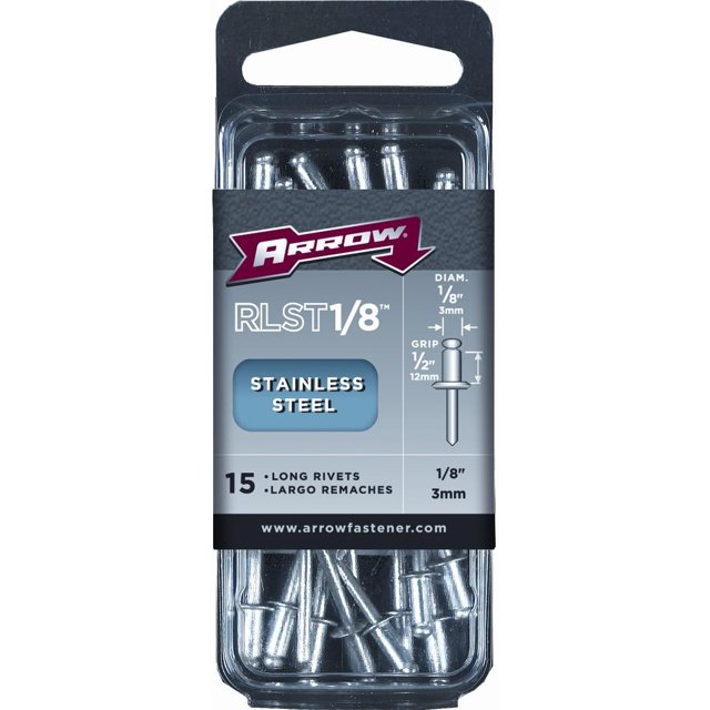 Arrow RLST1/8 Long Stainless Steel 1/8Inch Pop Rivets For Metal