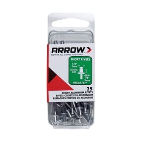 Arrow RSA1/8 Short Aluminum Rivet, 1/8"