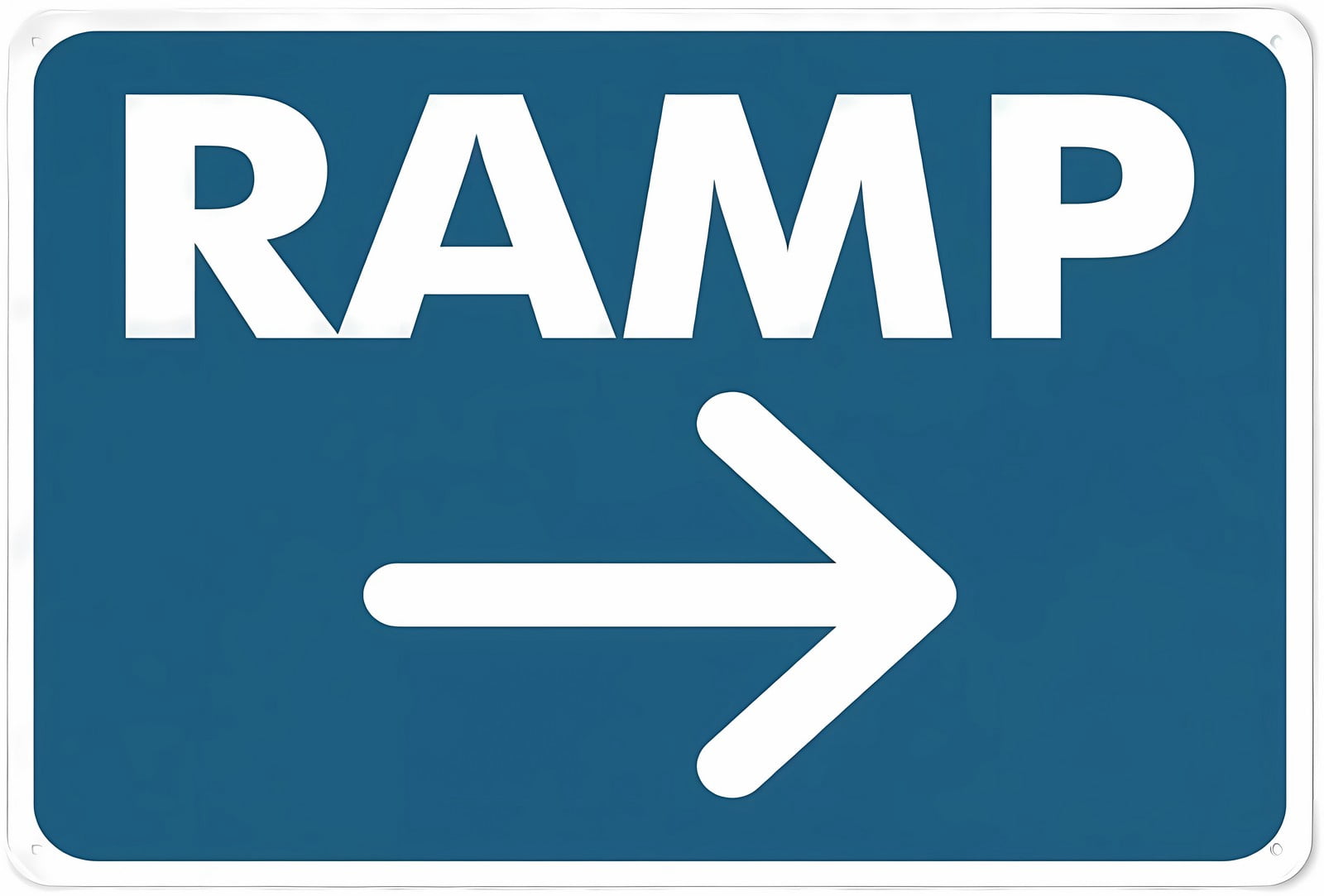Arrow Ramp Right Sign 12 x 8 Inches - Rust-Free Aluminum, Pre-Drilled ...