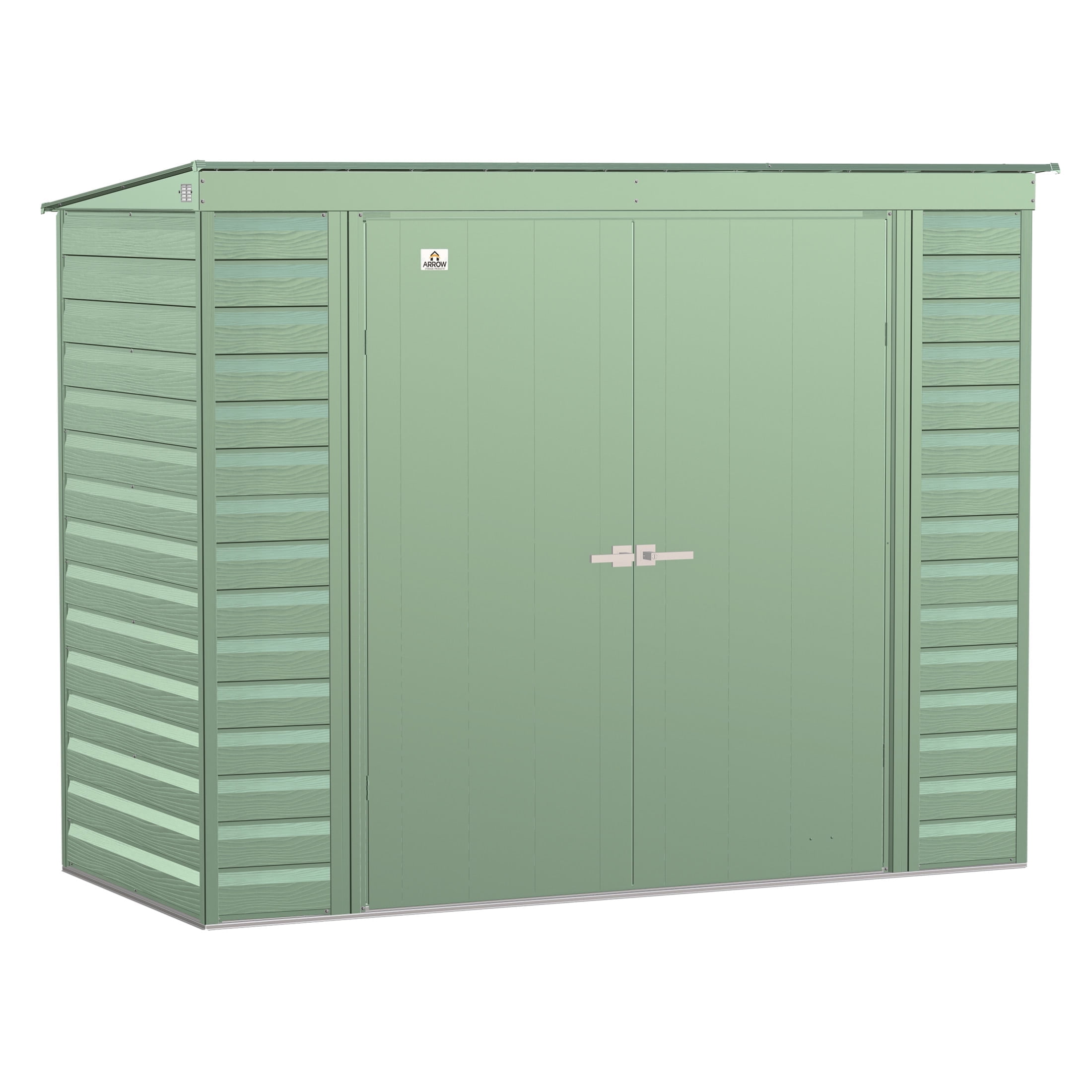 Sage Green 8' x 4' Steel Pent Roof Storage Shed