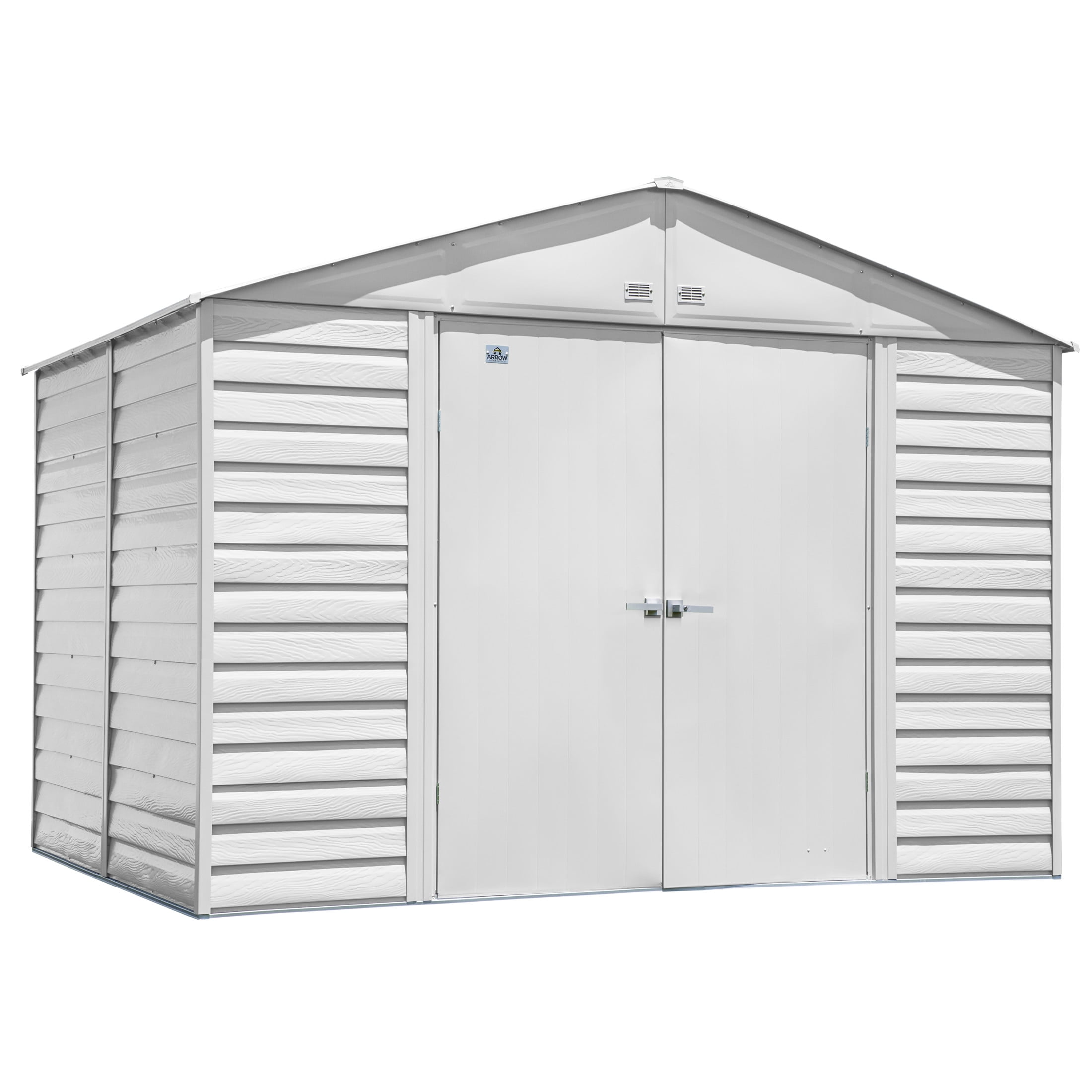10' x 8' Flute Grey Galvanized Steel Storage Shed