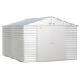 thumbnail image 1 of Arrow Select 10 x 14 x 8 ft Flute Grey Steel Storage Shed, 1 of 18