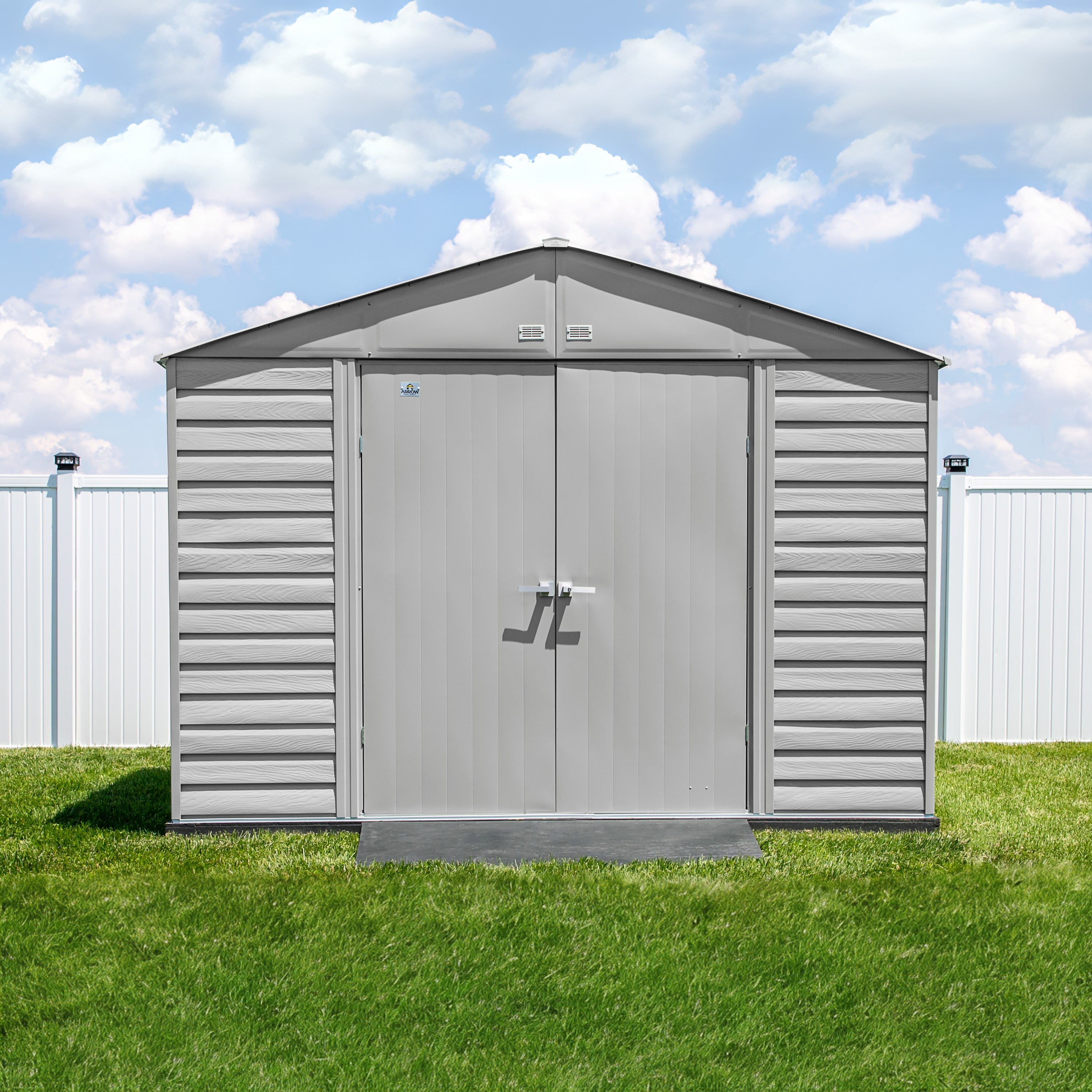 Arrow Select Steel Storage Shed, 10x14, Flute Grey