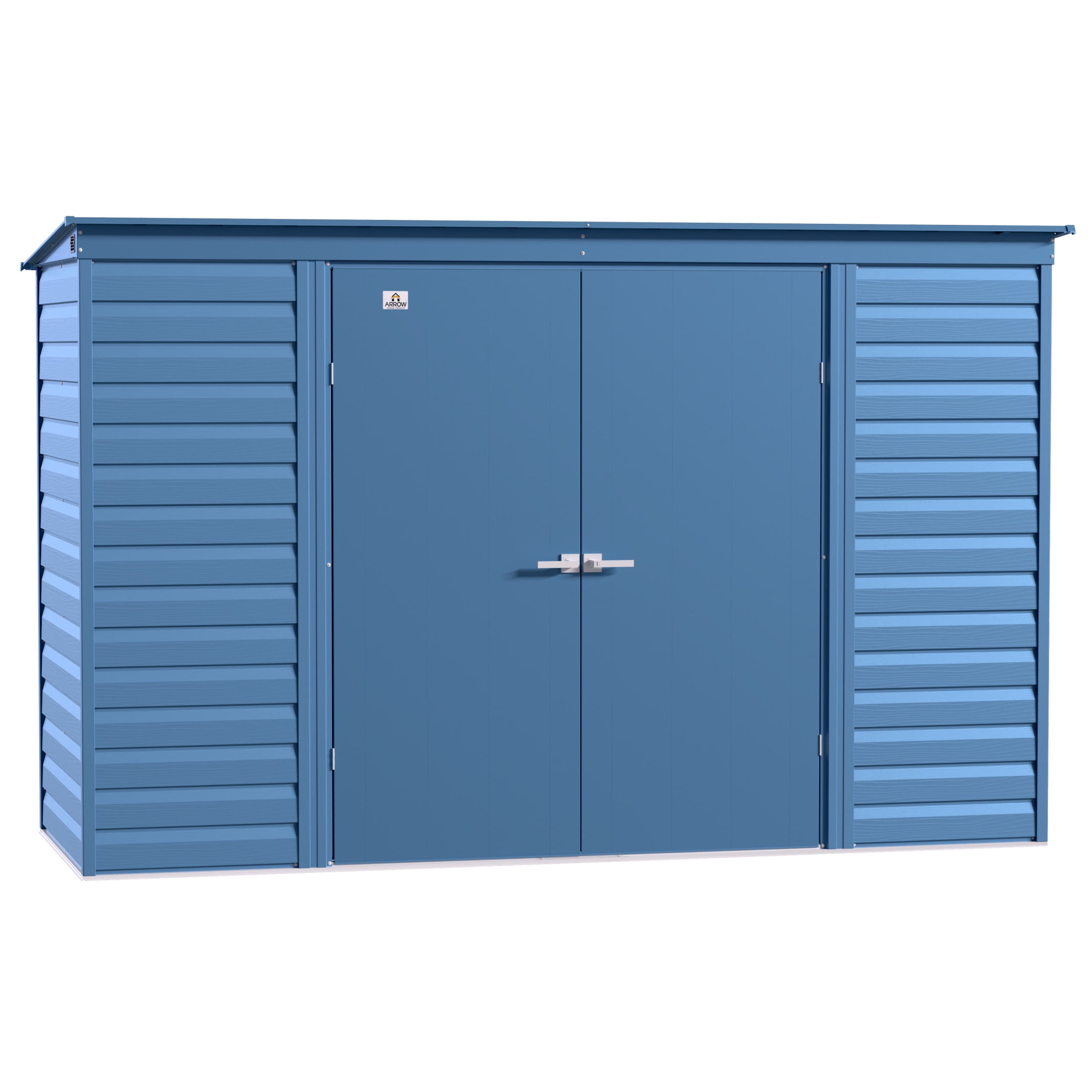 10 ft. x 4 ft. Blue Grey Steel Storage Shed Kit