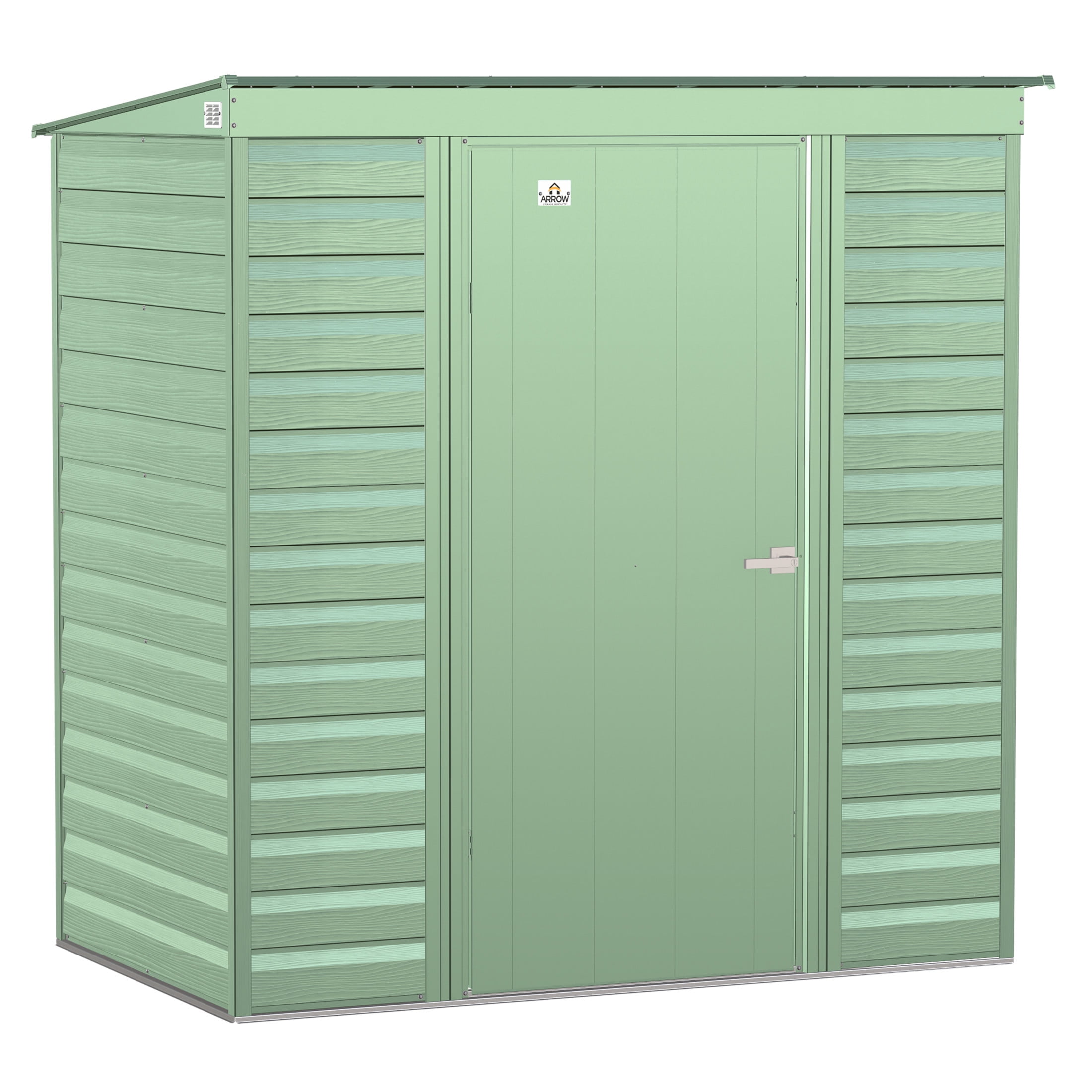 6 ft. Sage Green Galvanized Steel Storage Shed Kit
