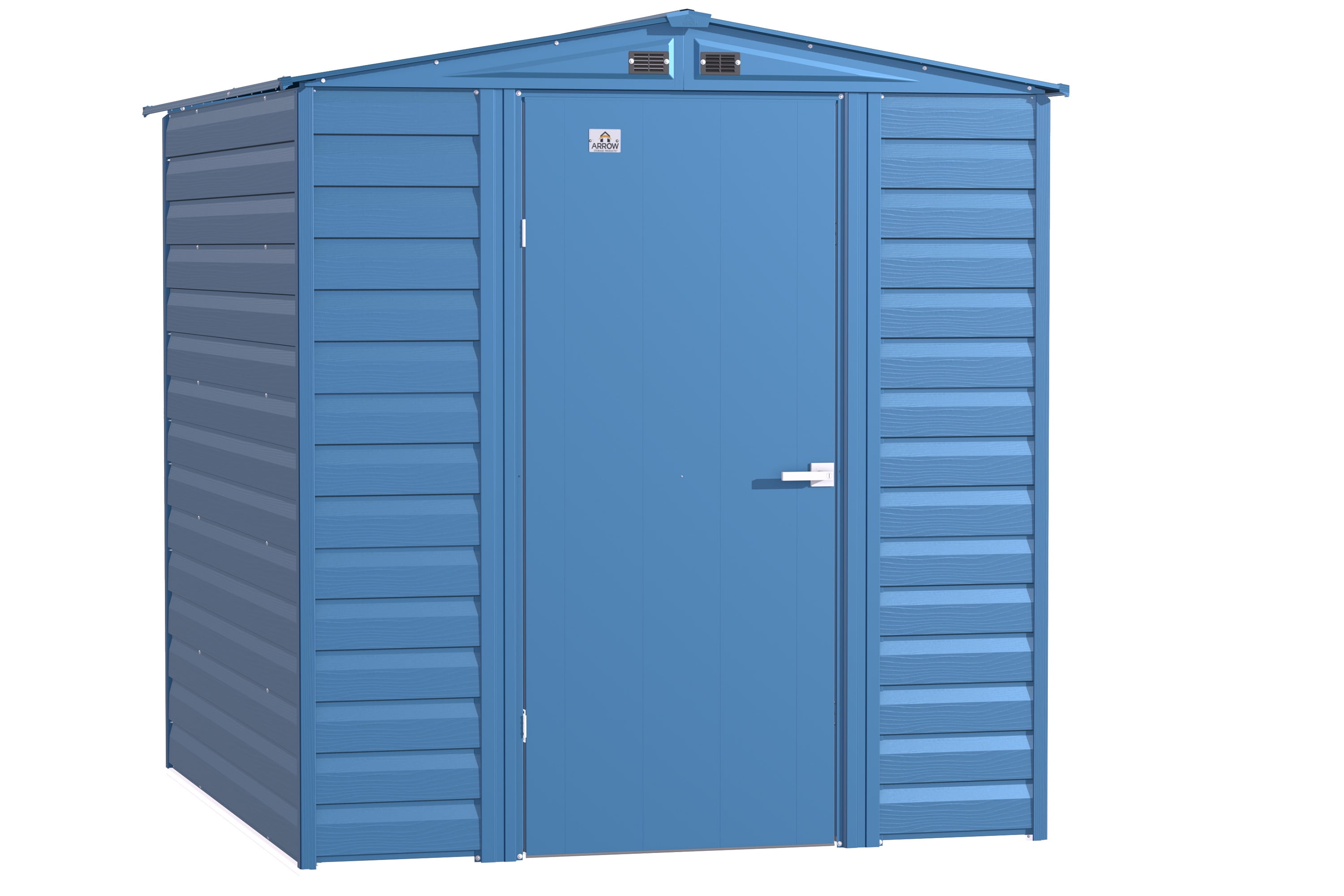 6 ft. x 7 ft. Blue Grey Galvanized Steel Storage Shed