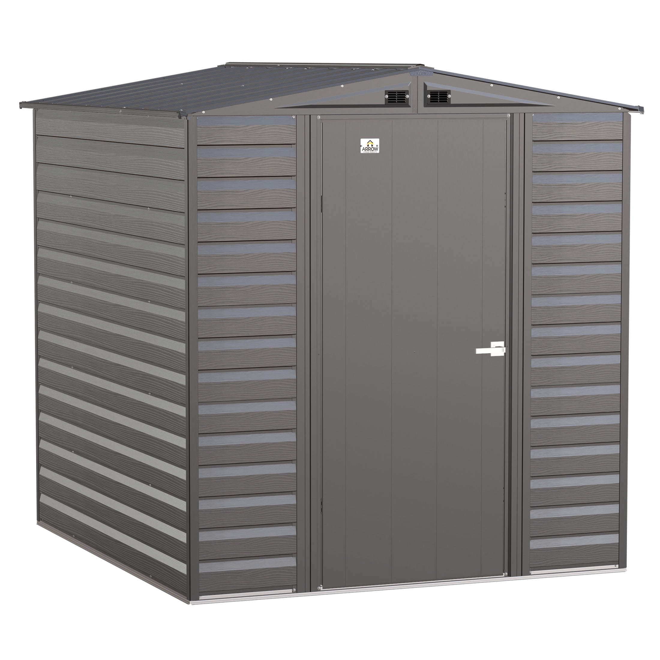 6 ft. x 7 ft. Charcoal Galvanized Steel Storage Shed