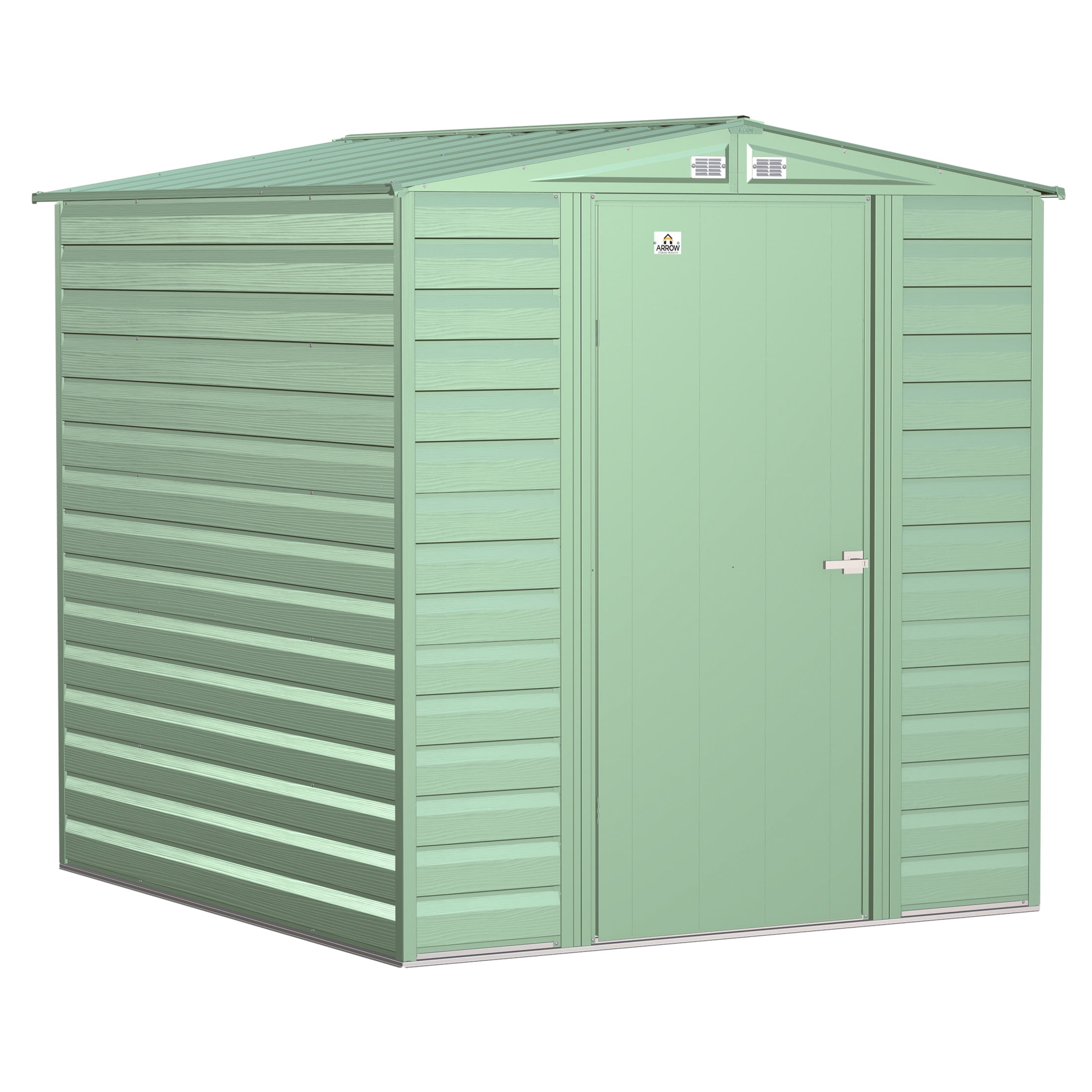 6 ft. x 7 ft. Sage Green Galvanized Steel Storage Shed