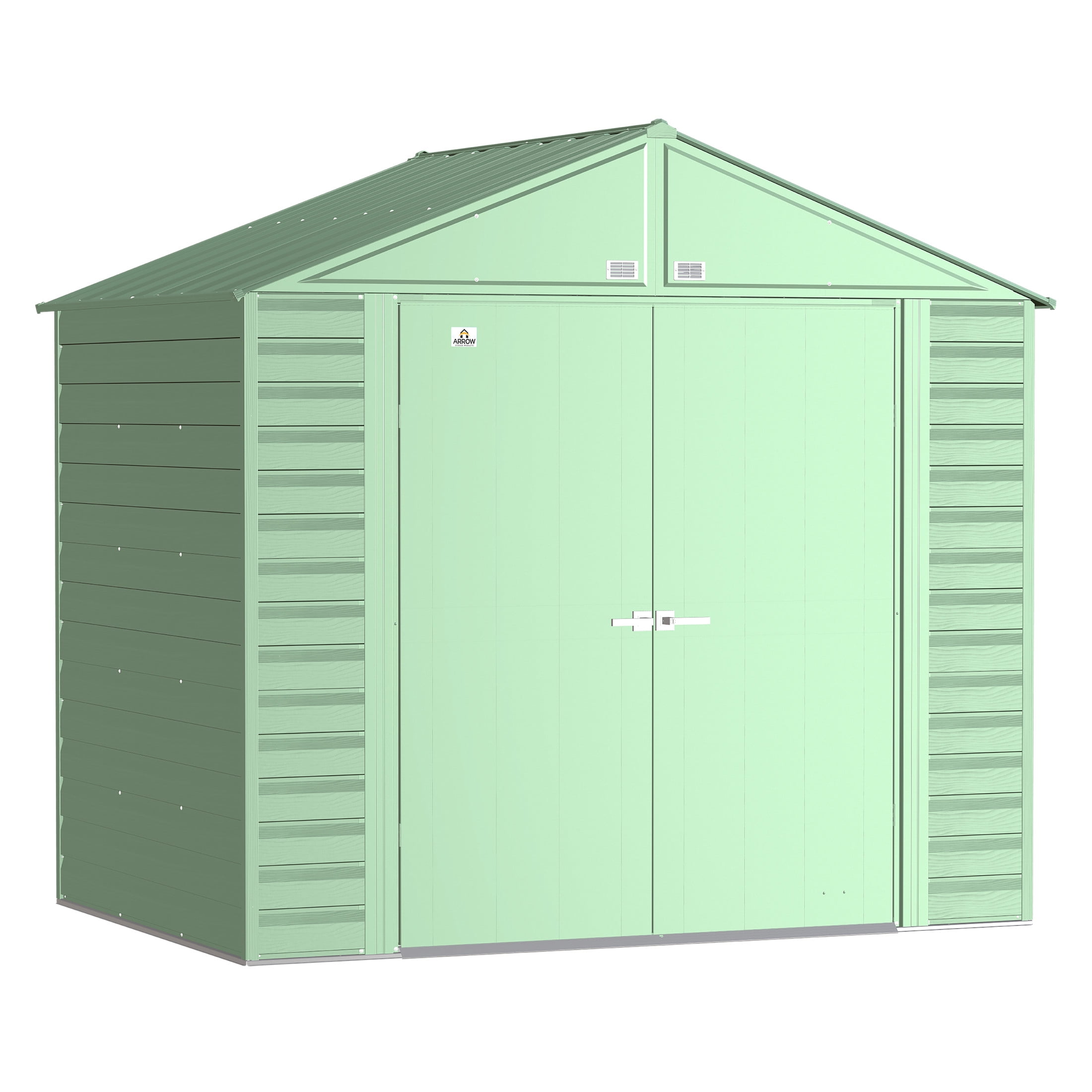 Sage Green 8' x 6' Galvanized Steel Storage Shed Kit