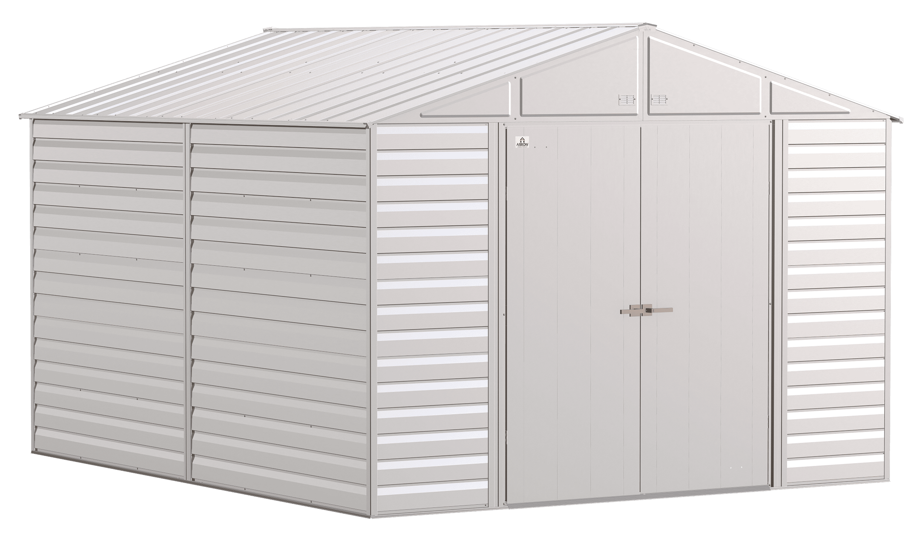 Arrow Select Steel Storage Shed Steel Storage Shed, 10x12, Flute Grey