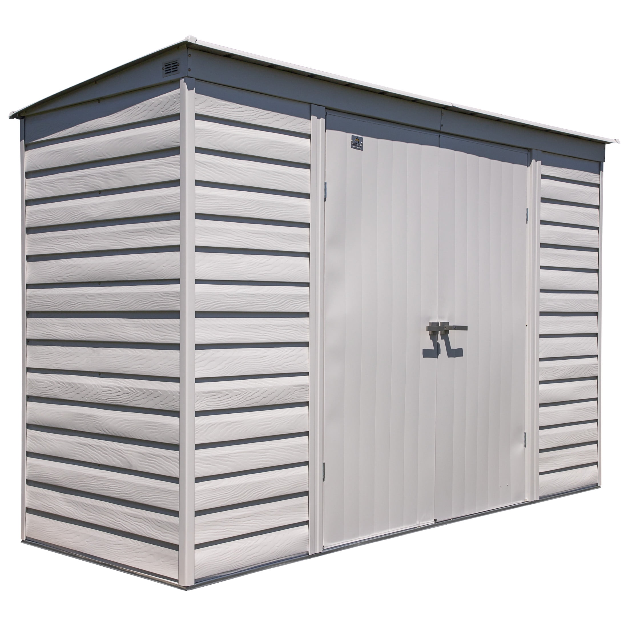 Arrow Select 10 x 4 x 6 ft Flute Grey Steel Storage Shed