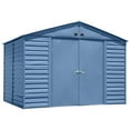 thumbnail image 1 of Arrow Select 10 x 8 x 8 ft Blue Grey Steel Storage Shed, 1 of 18