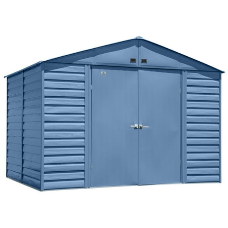 Arrow Select 10 x 8 x 8 ft Blue Grey Steel Storage Shed
