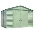 thumbnail image 1 of Arrow Select 10 x 8 x 8 ft Sage Green Steel Storage Shed, 1 of 18