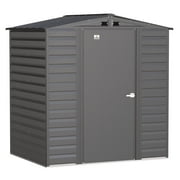 Arrow Select Steel Storage Shed Steel Storage Shed, 6x5, Charcoal