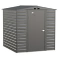 thumbnail image 1 of Arrow Select 6 x 7 x 7 ft Charcoal Steel Storage Shed, 1 of 17