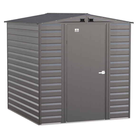 Arrow Select 6 x 7 x 7 ft Charcoal Steel Storage Shed