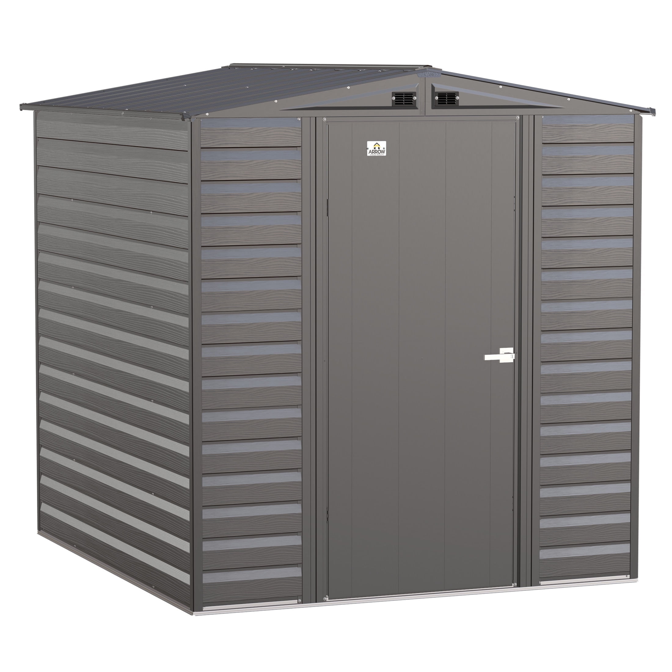 6 ft. x 7 ft. Charcoal Galvanized Steel Storage Shed