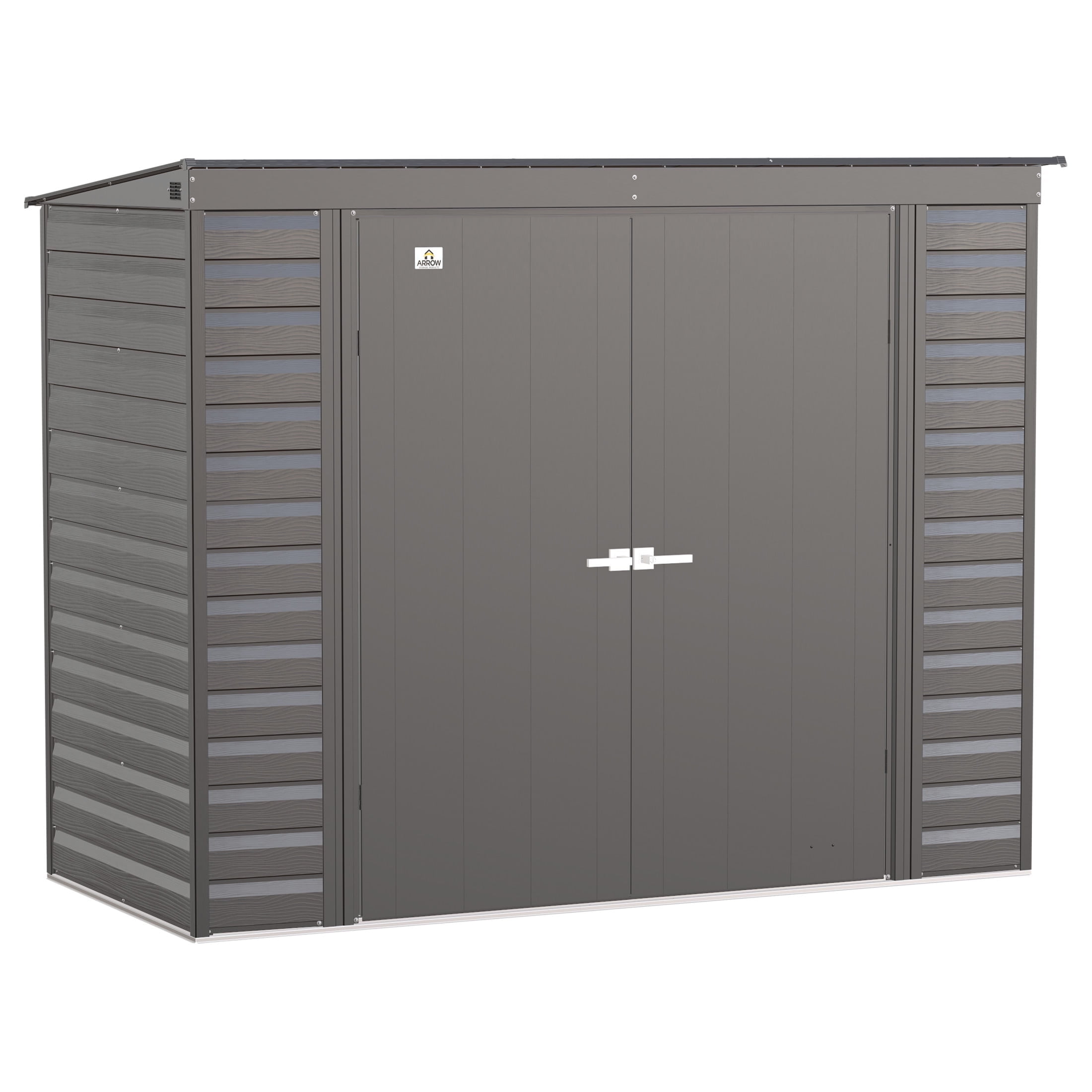 Arrow Select Steel Storage Shed Steel Storage Shed, 8x4, Charcoal