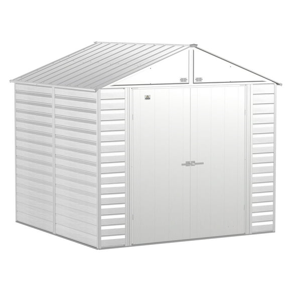 Arrow Select 8 x 8 x 8 ft Flute Grey Steel Storage Shed