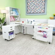 Arrow Sewing Aussie Dual Rail Electric Sewing Cabinet, Ash-White