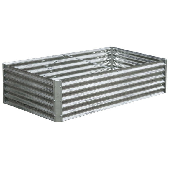 Arrow GROW IT 3 x 6 x 1 ft Galvanized Raised Bed Garden