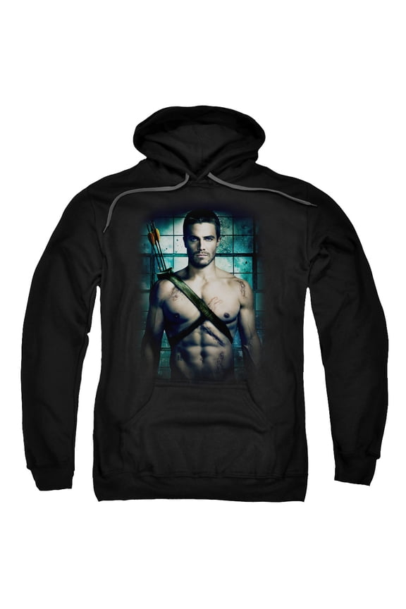 Arrow Men's Shirtless Hooded Sweatshirt Black