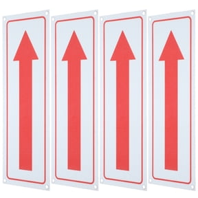 Arrow Sign Directions for Outdoor Indication Signs Aluminum Alloy Reflective 4 Pcs