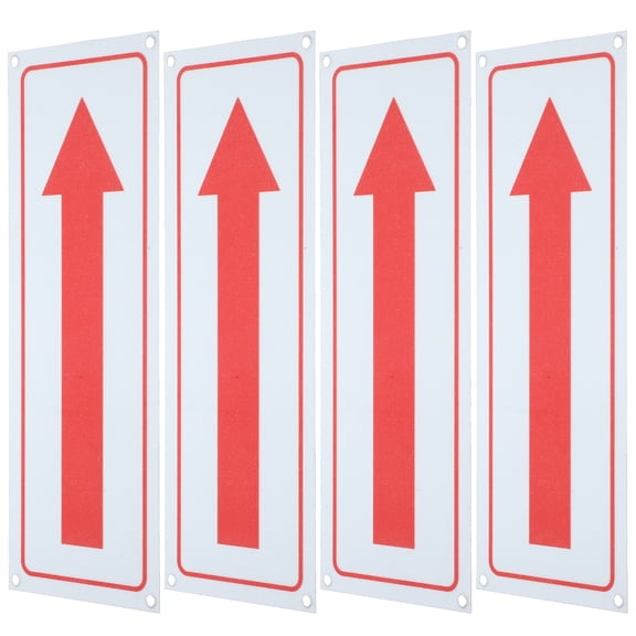 Arrow Sign Directions for Outdoor Indication Signs Aluminum Alloy Reflective 4 Pcs