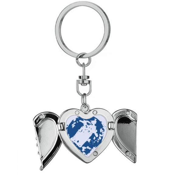 Arrow Simple Design Round Illustration Pattern Heart Angel Wing Key Chain Holder