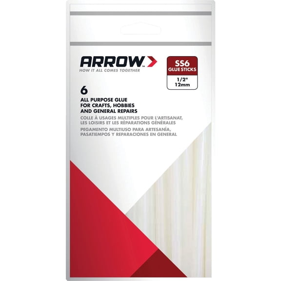 Arrow Slow Set Hot Melt Glue - Pack of 24