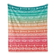 thumbnail image 1 of Arrow Soft Flannel Fleece Throw Blanket, Colored Geometric and Maya Patterns and Arrows Bohemian Style Native Art, Cozy Plush for Indoor and Outdoor Use, 70" x 90", Multicolor, by Ambesonne, 1 of 5