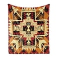 thumbnail image 1 of Arrow Soft Flannel Fleece Throw Blanket, Inspired Pattern Graphic Design Abstract Art Earth Tones, Cozy Plush for Indoor and Outdoor Use, 60" x 80", Orange Yellow Red, by Ambesonne, 1 of 5