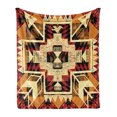 thumbnail image 1 of Arrow Soft Flannel Fleece Throw Blanket, Inspired Pattern Graphic Design Abstract Art Earth Tones, Cozy Plush for Indoor and Outdoor Use, 70" x 90", Orange Yellow Red, by Ambesonne, 1 of 5