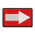 thumbnail image 1 of Arrow Solid Applique Multi-Color Embroidered Hook & Loop Patch - 3.5 Inch Large, 1 of 5