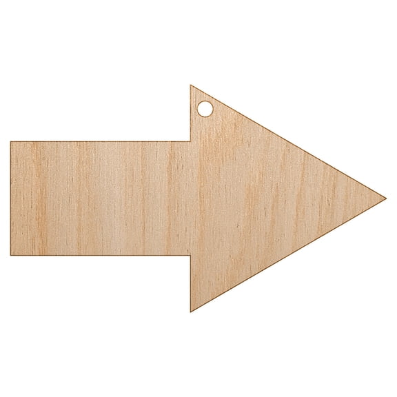 Arrow Solid Wood Holiday Christmas Tree Ornament Unfinished DIY Pre-Drilled Craft