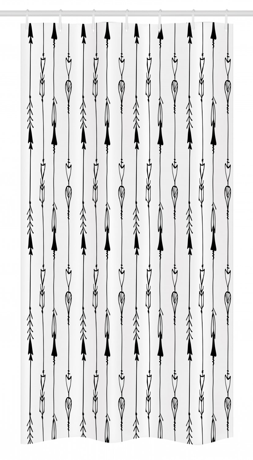 Arrow Stall Shower Curtain, Hand Drawn Linked Endless Arrows Pattern ...