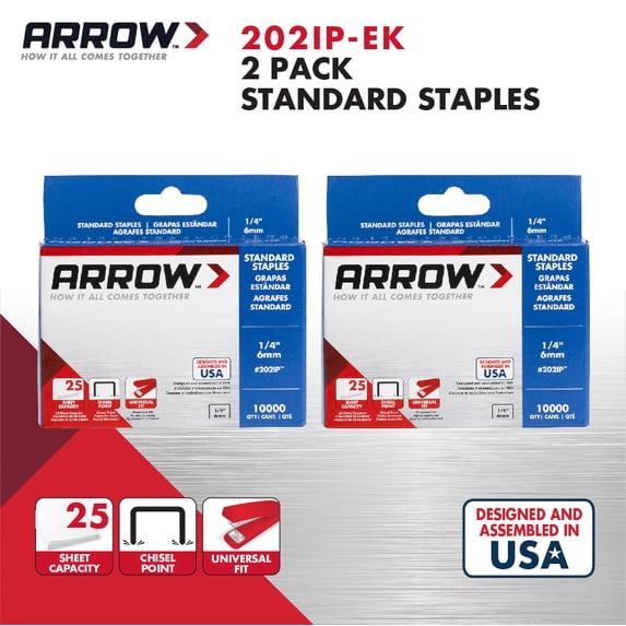 Arrow Standard Office Staples Value Pack, 2 Pack, 10000ct Each
