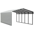 thumbnail image 1 of Arrow 12 x 24 x 7 ft Eggshell Carport With 1 Side Wall Kit, 1 of 15