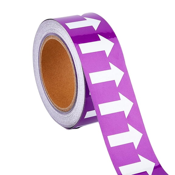 Arrow Stickers 65.6 ft Arrow Tape 4.8cm Pipe Reflective Marking Stickers Roll This Side Up Stickers Self Adhesive Purple Arrow Label Stickers Tape Indicator for Floors Walls Purple for diy making