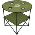 thumbnail interactive-video image 1 of Camp & Go 2 x 2 x 2 ft Green Fabric 28" Diameter Round Portable Table, 1 of 11