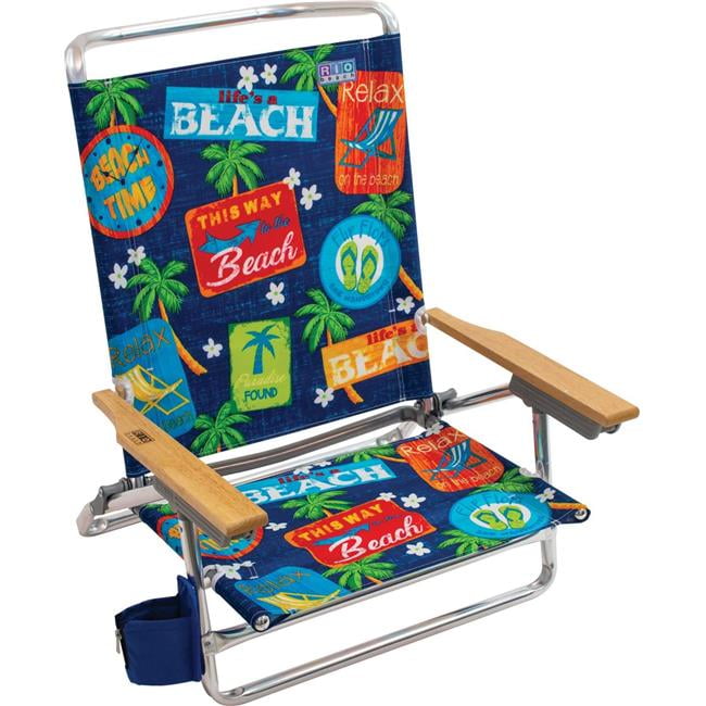 Arrow Storage Products ASISC590-201PK4 Classic 5-Position Aluminum Beach Chair with Cup Holder