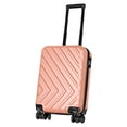thumbnail image 1 of Arrow Stripe Luggage Travel Sliding Wheels 20" Rose Gold, 1 of 6
