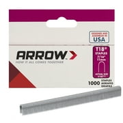 Arrow T18 7/16 in. Round-Crown Staples, 1,000 Pack