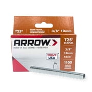 Arrow T25 3/8" New Heavy Duty Round Crown Staples, 1,100 Pack, for Computer Wire and Cable