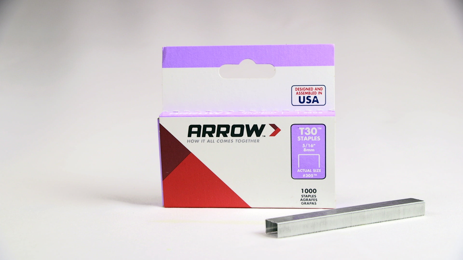 Arrow® T30™ Fine Wire 5/16 Inch Staples 1,000 Count