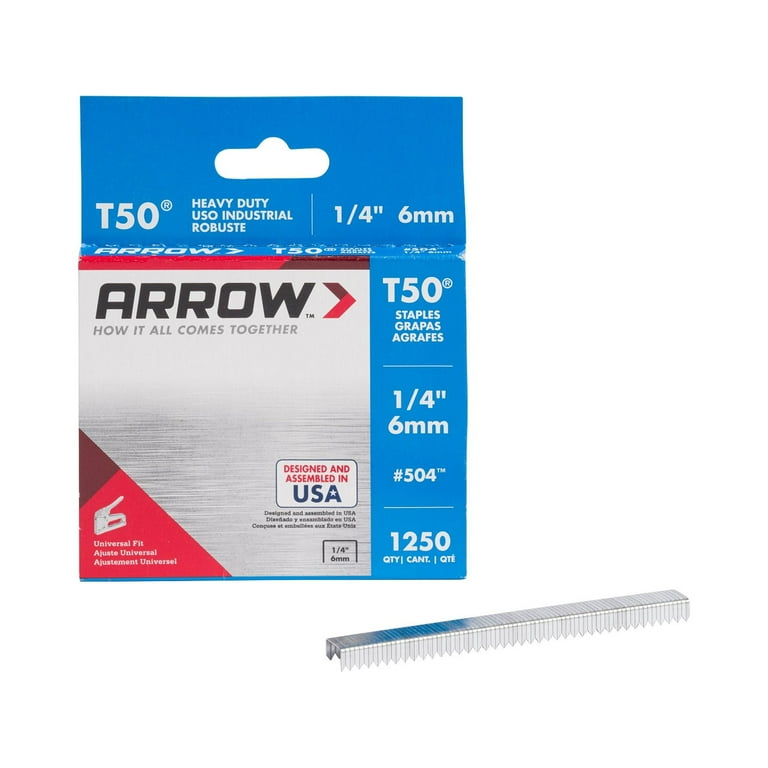 Arrow T50 1/4-Inch Heavy Duty Staples, 1000 Count Arrow T50 1/4-Inch Heavy Duty Staples, 1000 Count