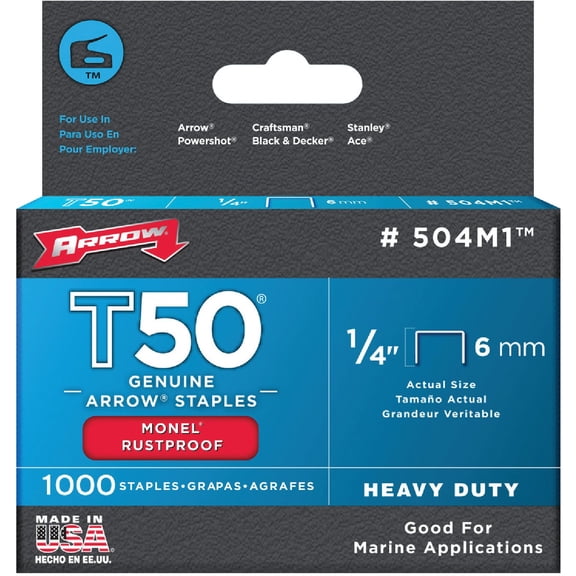 Arrow T50 Heavy-Duty Monel Staple - Pack of 10