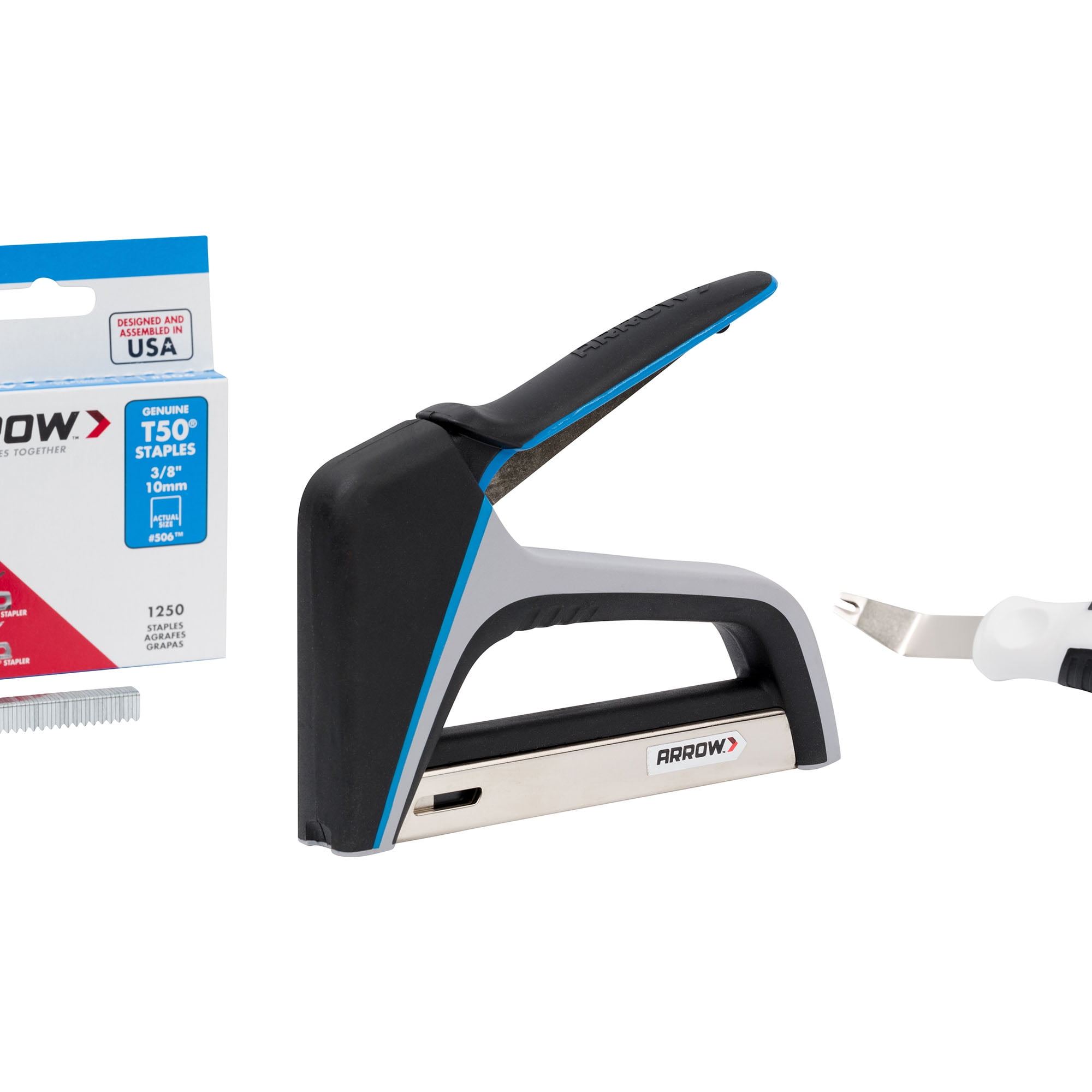 Arrow T50XKIT1000 TacMate Heavy Duty Staple Gun Kit with 1,000 Staples and Puller, New