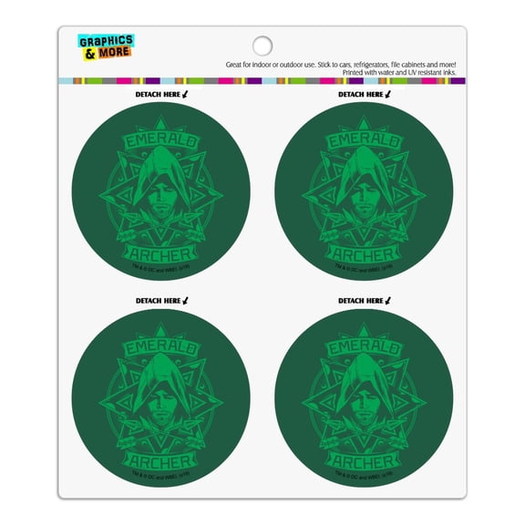 Arrow TV Series Emerald Archer Refrigerator Fridge Locker Vinyl Circle Magnet Set